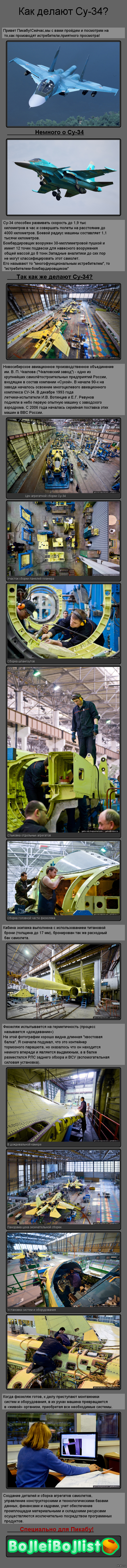 Как производят истребители Су-34?