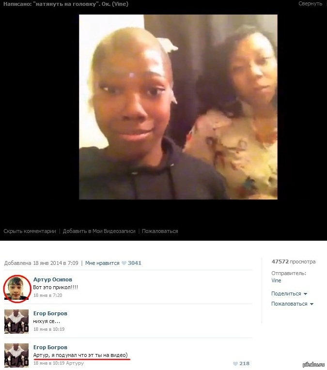 "Натянуть на головку", коммент доставил)