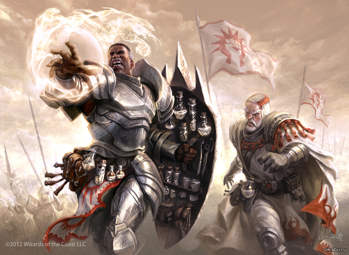 Banks in the shield. - Images, Art, Art, Knight, Fantasy, Knights
