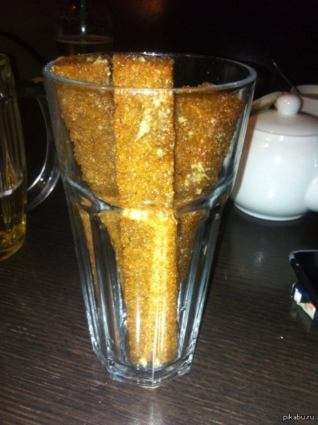 and we serve croutons like that!) how do you like the idea?))) - My, Beer, Toast, Bar, Cup