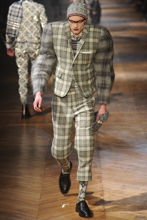 Самое шокирующее мужское. Thom Browne 2012. Современная мужская мода. Необычные мужские костюмы. Высокая мода мужская.