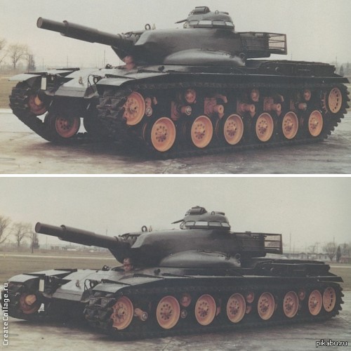 Американский экспериментальный танк с гидропневматической подвеской.