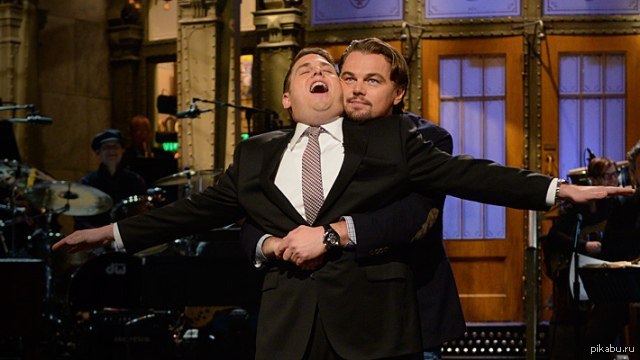   Leonardo DiCaprio and Jonah Hill