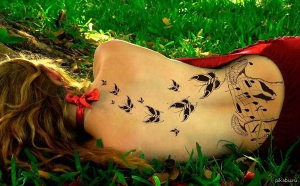 For the coming sleep - NSFW, Tattoo, Girls, Nature, Butterfly, Notes