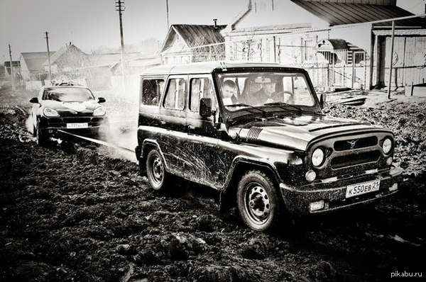 Do not buy a Porsche if you live in Russia - Porsche, UAZ, Off road