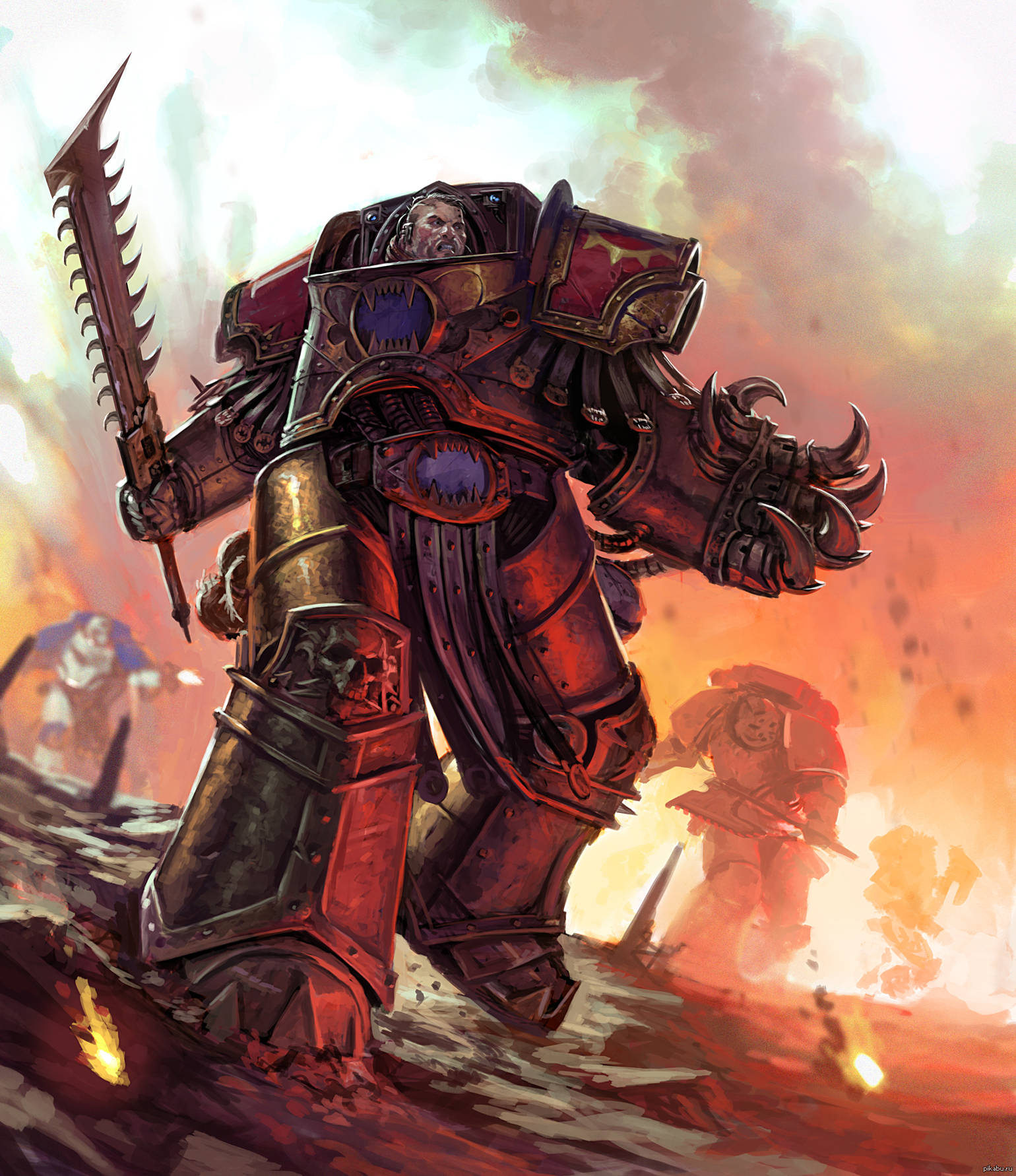 Mikhail Bloodrage Mikhail Bloodrage, cataphractii and Devourer of the World Eaters Legion, the Bloody XIIth!
