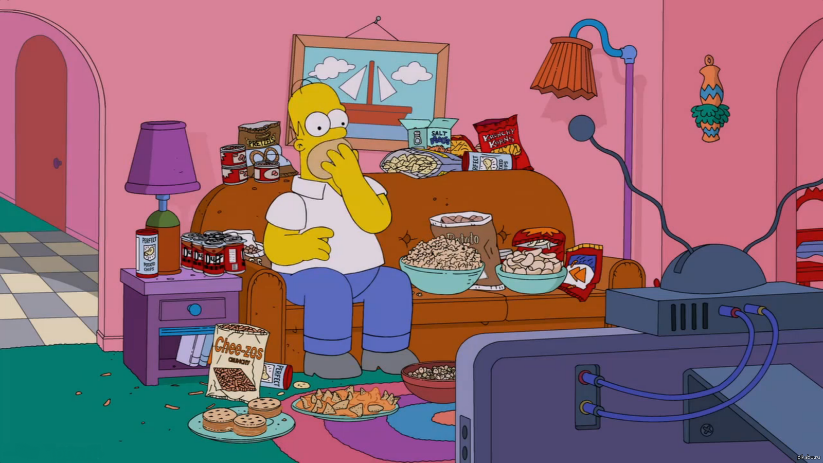 Гомер симпсон перед телевизором