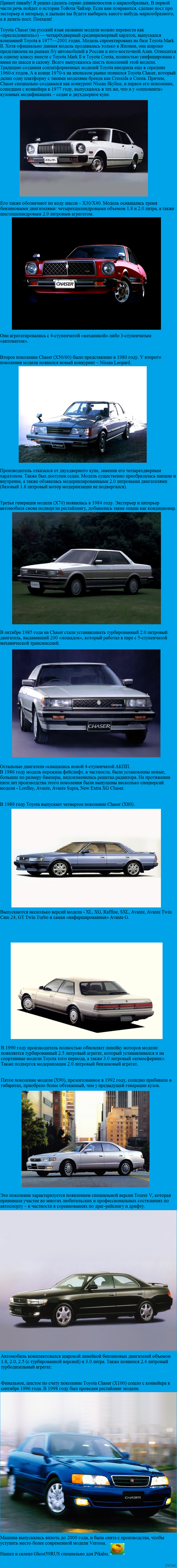 История Toyota Chaser | Пикабу