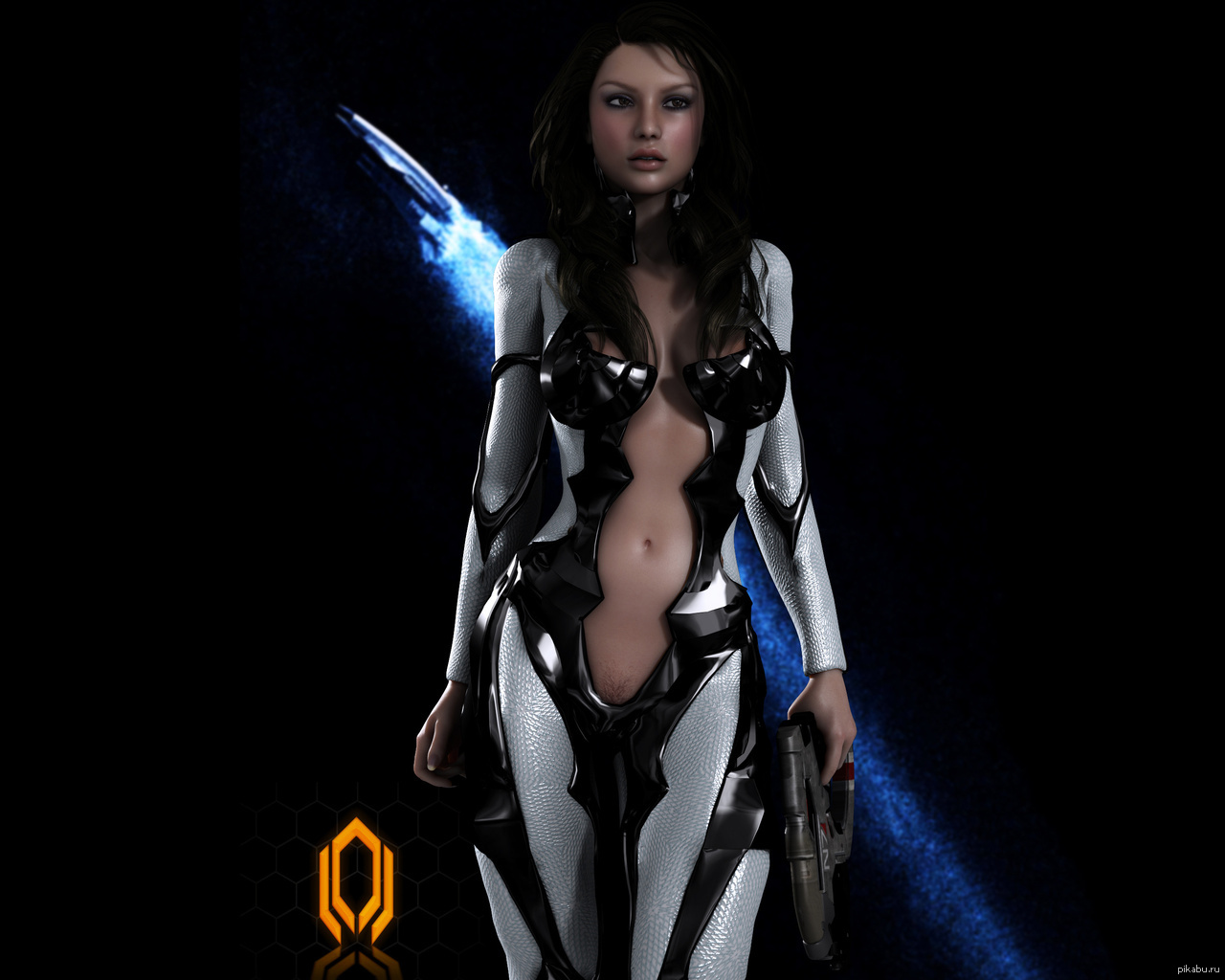 I don't know if this is a photo or not! - NSFW, Costume, Weapon, Miranda Lawson, Mass effect, Cerberus