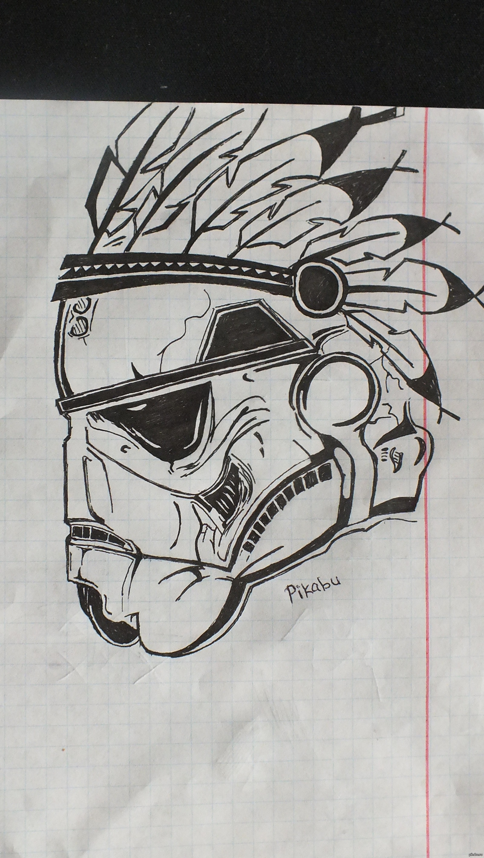 Today I didn't sleep on OBZh - My, Star Wars, Stormtrooper, Drawing