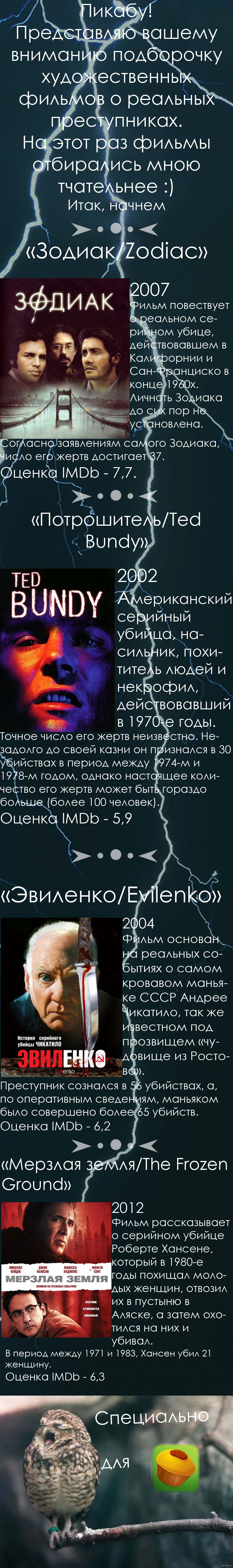 Фильмы о серийных убийцах