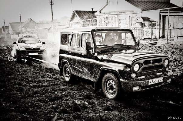 Do not buy a Porsche if you live in Russia - UAZ, Porsche, Off road