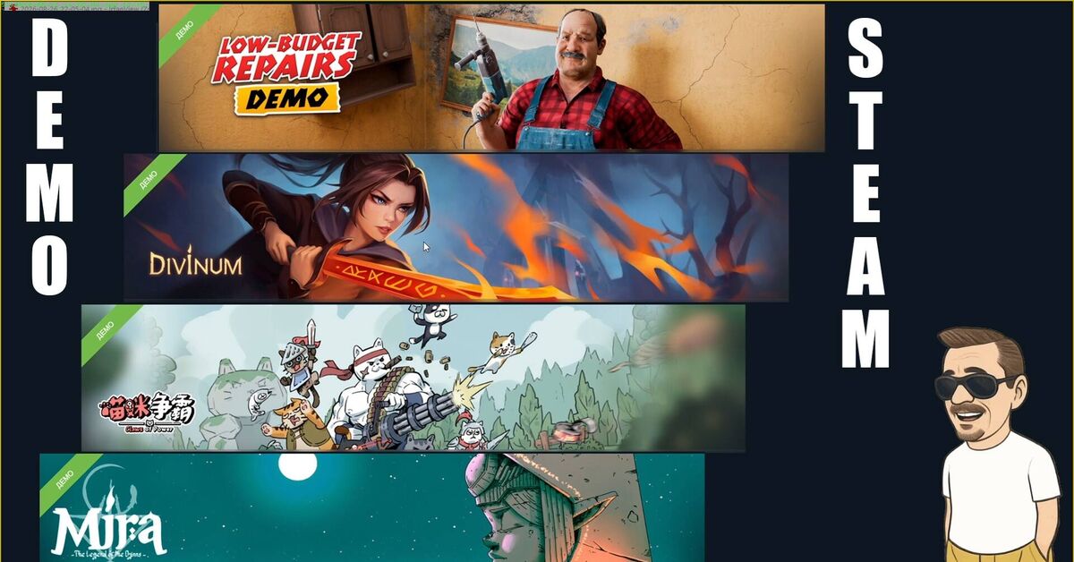 Check out the demo versions of games on Steam (August 26, 2026) - Series My Streams, My, Стрим, Demo, Demo, Games, Computer games, Steam, Video game, Reaction, Video, Video VK