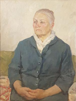 "Портрет матери" (1975г., холст, масло 81 x 60)