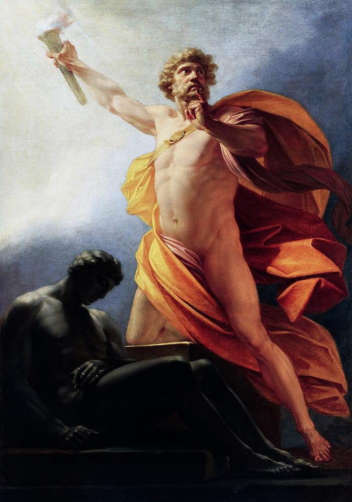 Прометей несёт людям огонь (Фюгер, 1817).