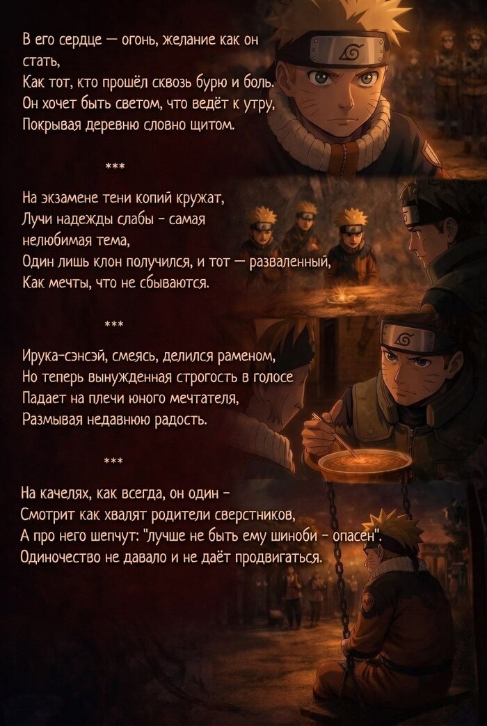 Наруто в свободных стихах