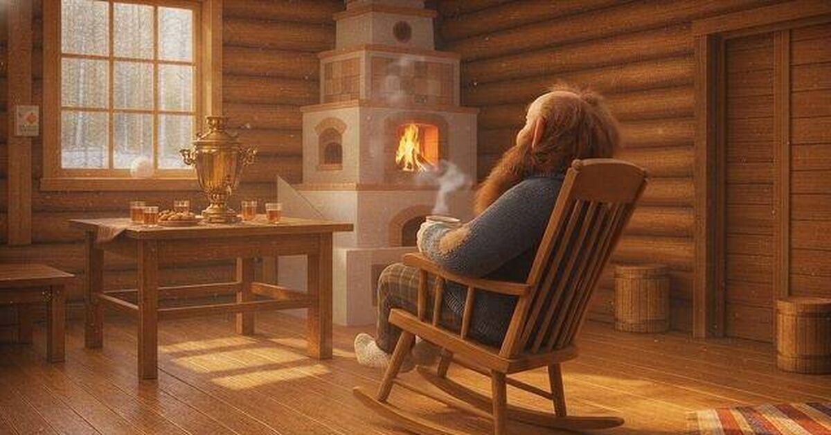 Village Zen, Tea from a Samovar, and Grandpa Shurik's Existential Crisis (ASMR for the Burned-Out) - My, Neural Network Content, ASMR, Potirany, Philosophy, Wisdom, Thinking, Zen, Internal dialogue, Consciousness, Russian oven, Fire, Tea, Personality, Reality, Self-development, Samovar, Meditation, Calmness, Video, Rutube