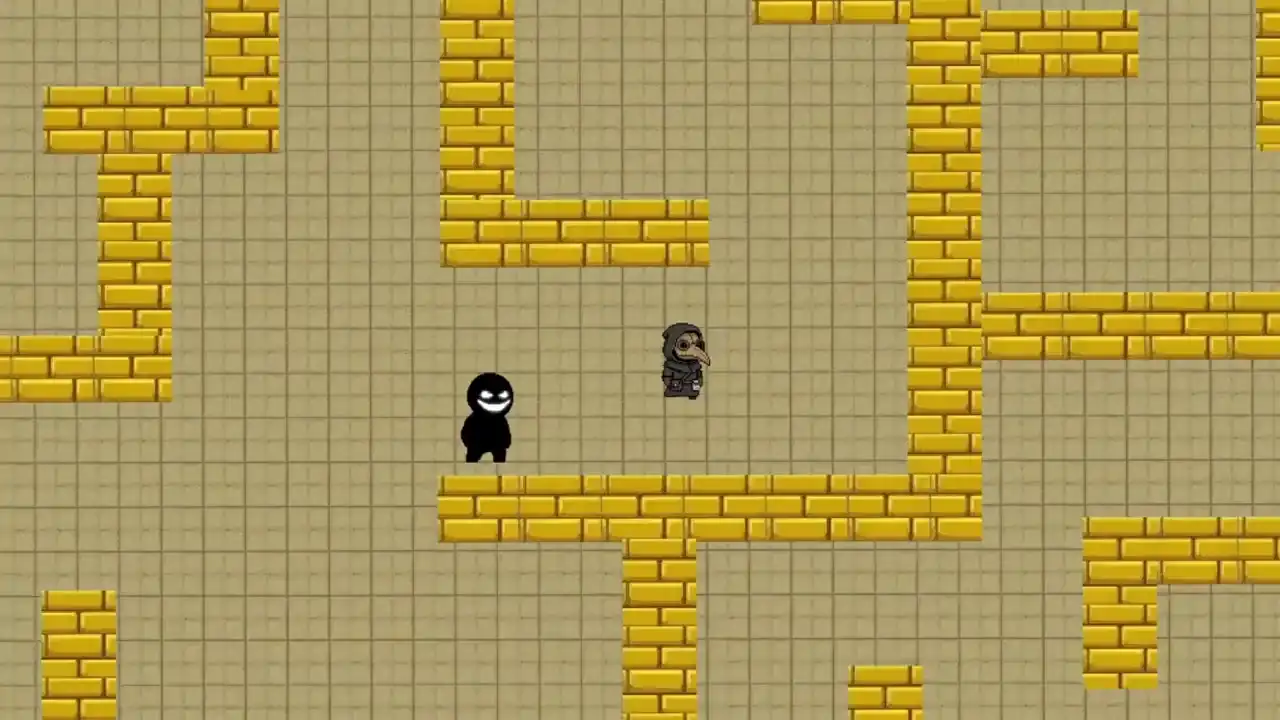 Бекрумс с другом - игра, где вам нужно убежать из Закулисья! Играйте один или с другом, найдите выход и избегайте страшных монстров. (видео 1)