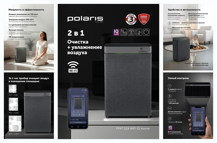 ���������� + ����������� ������� 2 � 1 PPAT 02A Wi-Fi IQ Home, ����������