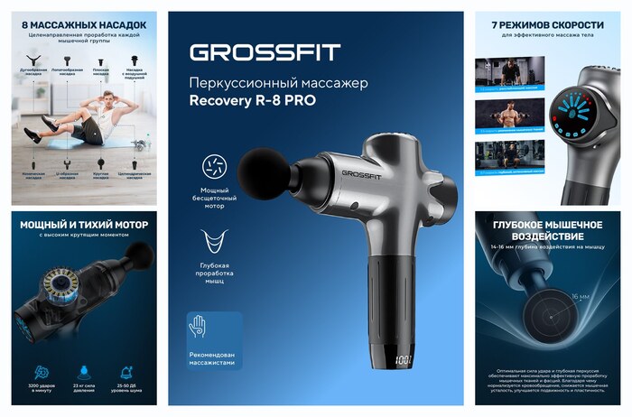 ������������� �������� GrossFit Recovery R-8 PRO/ ������������ ��������� ��������/ ��� ����, �����, ��� � ����, ���