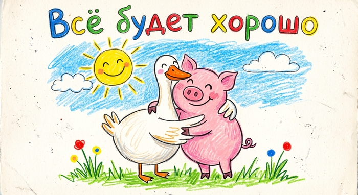 Всё будет хорошо! Открытка