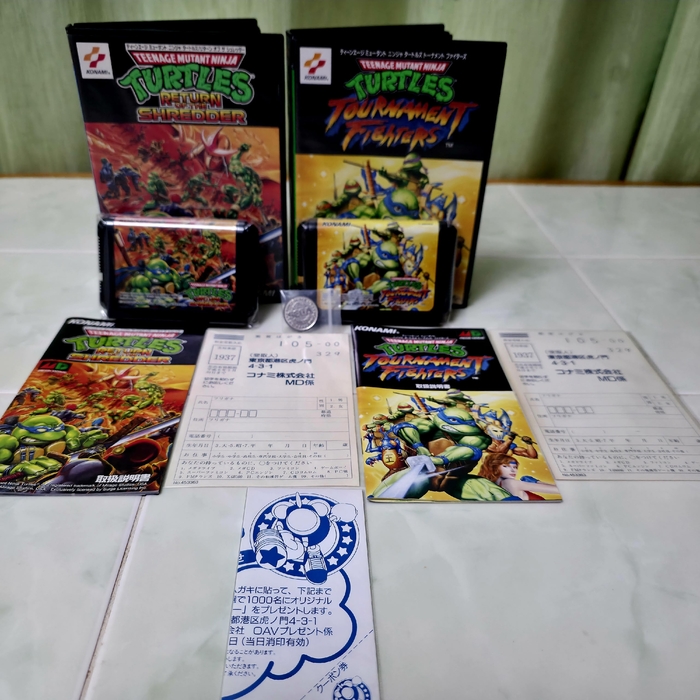 Cib ��������� TMNT Teenage Mutant Ninja Turtles: Tournament Fighters � Teenage Mutant Ninja Turtles: Return of the Shredder (Sega Mega Drive Japan)