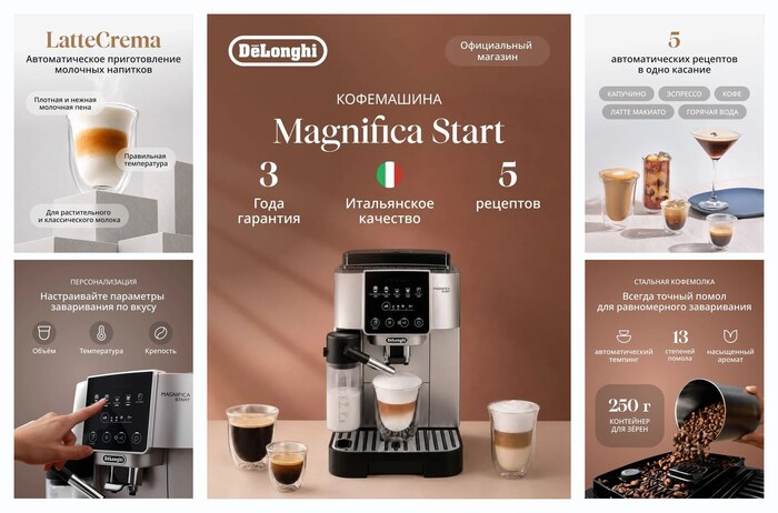 �������������� ���������� DeLonghi Magnifica Start ECAM220.80. SB ����������-������