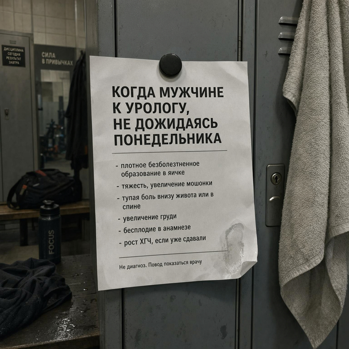 Висит в раздевалке не случайно. Там на это смотрят дольше, чем в кабинете.