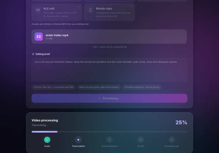 ���� Transcribing � 25%