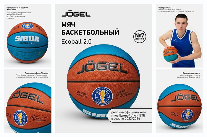 Баскетбольный мяч Pro Training ECOBALL 2.0 Replica размер №7