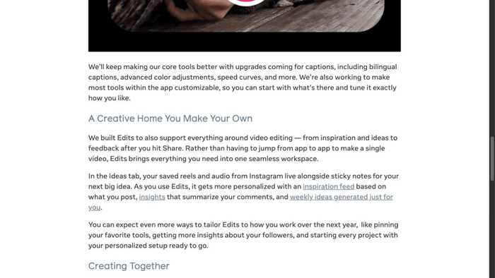 ����������� �������� ������� Ideas � ����� ����������� � Edits