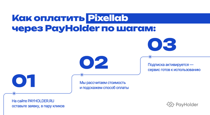 Как оплатить Pixellab через Payholder: три шага
