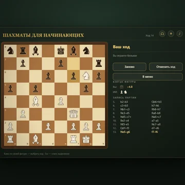 Шахматы в которой можно играть начинающим игрокам (скриншот 6)